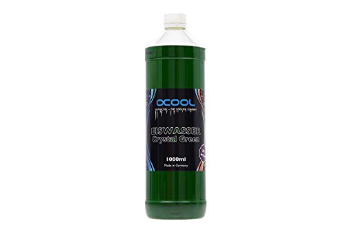Alphacool Eiswasser Crystal Premixed PC Coolant (for Long-Term Use), 1000ml, Green UV