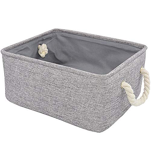 Storage Baskets Bin for Shelves, Fabric Organizer Baskets for Gift Empty (Grey,16.1″ L x 12.2″ W x 7.9″ H)