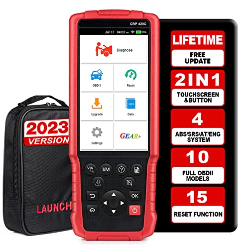 2023 New Launch X431 CRP429C OBD2 Scanner Lifetime Free Update, ABS SRS TCM ENG Code Reader Automotive Diagnostic Tool with 15 Reset Services Oil, TPMS, ABS, Injector Coding, IMMO, EPB, BMS, SAS, DPF