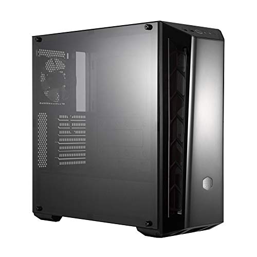 Cooler Master MasterBox MB520 – ATX PC Case with Tinted Front Panel, Racing Intakes, Transparent Side Panel, Flexible Air Flow Configurations – Black Accent
