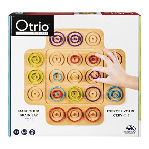 Otrio Wood Strategy-Based Family Board Game Award-Winning STEM Interactive Puzzle Game, for Adults and Kids Ages 8 and up