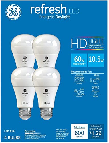 Ge Lighting 96708 Refresh Hd Daylight Led Light Bulb, 10.5 Watts
