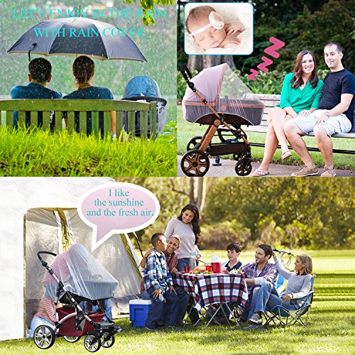 Stroller Rain Cover Baby Mosquito Net Universal Weather Shield Bug Net for Jogging Stroller Pushchair Buggy Pram Protect Baby from Rain Insect Wind Bug Snow Fly Shade Shield Netting Plastic | The Storepaperoomates Retail Market - Fast Affordable Shopping