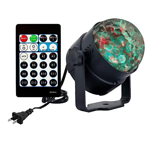 Ocean Water Wave Disco Light,AVEKI 15 Modes Sound Activated Party Projector Disco Crystal Ball Lighting with Remote Controller for Home Room Dance Birthday Parties DJ Bar Club Pub