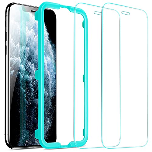 ESR Tempered-Glass Screen Protector Compatible with iPhone 11 Pro Max/iPhone XS Max, Easy Installation Frame, Case Friendly, Premium Tempered-Glass Screen Protector for iPhone 6.5 Inch (2019), 2 Pack