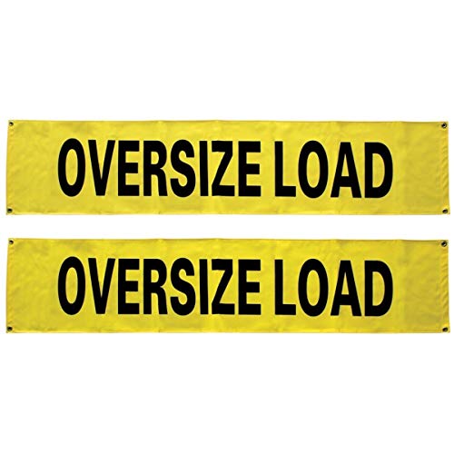VULCAN Oversized Load Banner For Escort Vehicles – Solid – 2 Pack – 12 Inch x 60 Inch