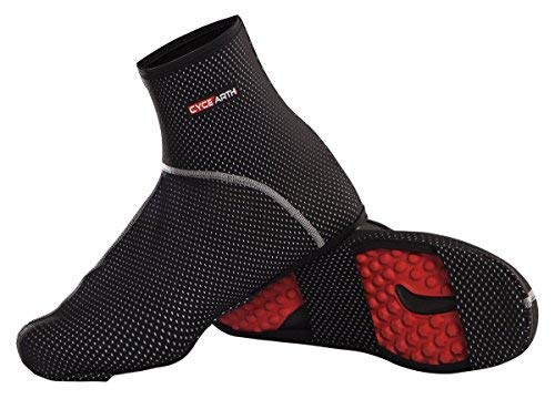 CYCEARTH Bike Shoes Covers MTB Cycling Overshoes Waterproof Windproof Warm Thermal Fleece Black
