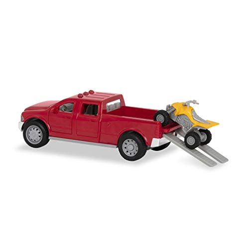 Driven by Battat – Micro Pickup Truck with Lights, Sounds & A Toy ATV for Kids Aged 3+