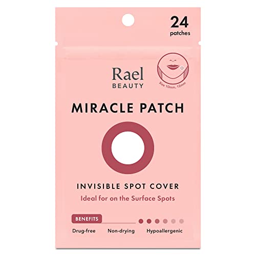Rael Pimple Patches Miracle Invisible Spot Cover – Hydrocolloid Acne Pimple Patches for Face, Blemishes and Zits Absorbing Patch, Breakouts Spot Treatment for Skin Care, Facial Stickers, 2 Sizes (24 Count)