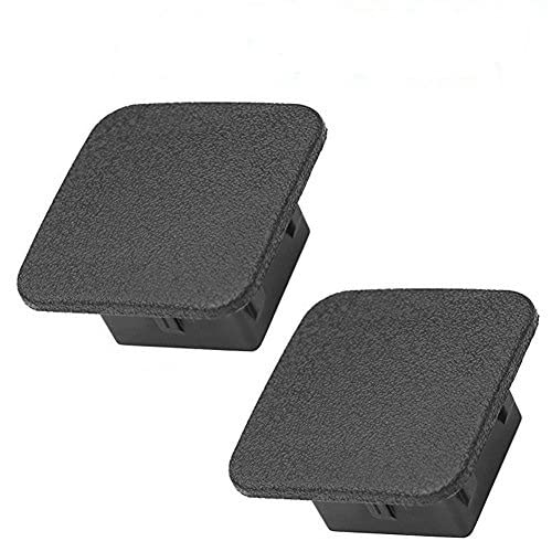 HURENTEK Trailer Hitch Cover, Size 2 inches Black Receiver Tube Trailer Hitch Plug – Set of 2