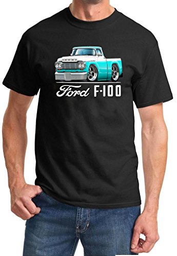 1959 Ford F100 F-100 Pickup Truck Full Color Design TshirtXL Black