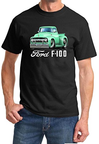 1954 Ford F100 F-100 Pickup Truck Full Color Design TshirtXL Black