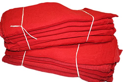 Pro’s Choice Red Auto Mechanic Rags (Pack of 2500), Shop Towels (13 x 13 Inches) – 100% Cotton, Commercial Grade Wipers – Home, Garage, Auto Body Shop, Wiping Cleaning Oil Spills, Machinery, Tools