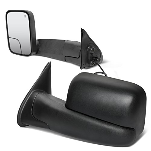 [Powered Adjustment Heated] Towing Mirror with Corner Blind Spot Mirror Compatible with Tacoma 05-15, Driver and Passenger Side, Black