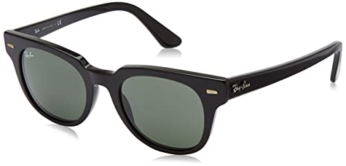 Ray-Ban Rb2168 Meteor Square Sunglasses, Black/Polarized Grey Mirrored Gold, 50 mm