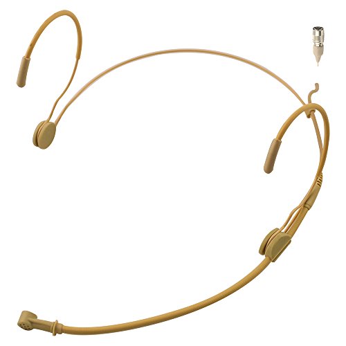 J K MIC-J 069 Earhook Headworn Headset Unidirectional Microphone Compatible with Audio Technica Wireless Bodypack Transmitter – Hirose 4Pin Plug