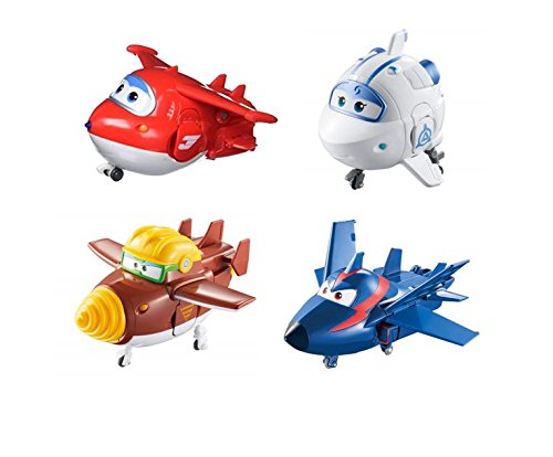 Super Wings US730204 Transforming Toy Figures, Jett Todd Astra & Agent Chase, Scale, 5″