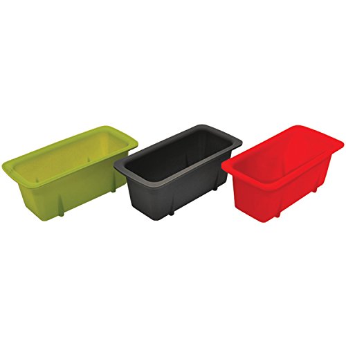 Starfrit Silicone Mini Loaf Pans 5.75-Inch H X 2.75-Inch W, Set Of 3(080335-006-0000) (Srft080335)