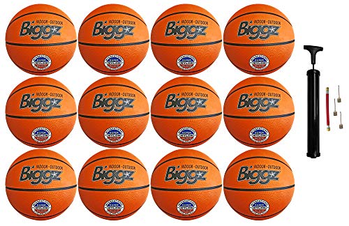 Biggz (12 Pack) Basketballs Official Size 7 Bulk Wholesale with Pump