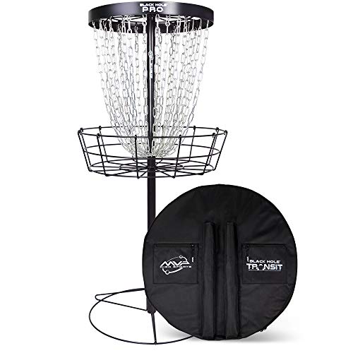 MVP Disc Sports Black Hole Pro 24 Chain Disc Golf Basket with Transit Bag