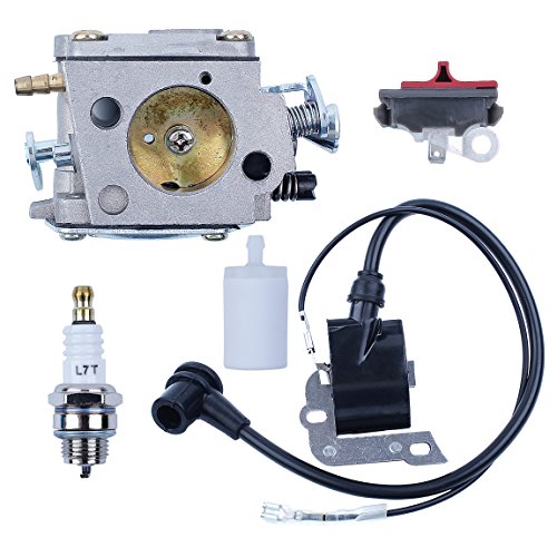 HAISHINE Carburetor Ignition Coil Switch Spark Plug Fuel Filter Kit for Husqvarna 268 272 XP 272XP Chainsaw Engine Parts