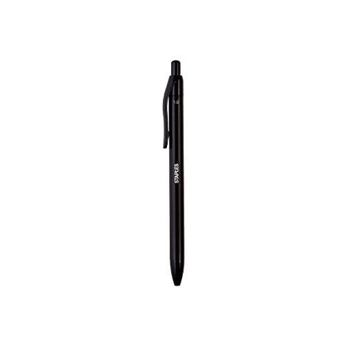 STAPLES 2072156 Aura Retractable Ballpoint Pens Medium Point Black Ink Dozen(29091)