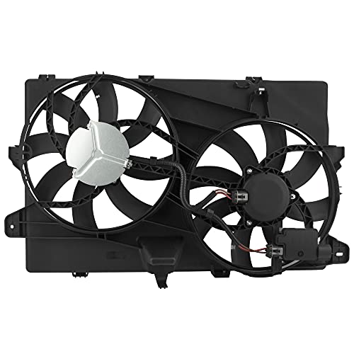 BOXI 621-392 7T4Z8C607A Dual Radiator Cooling Fan Assembly Replacement for Ford Edge 2007 2008 2009 2010 2011 2012 2013 2014 2015 / Fit for Lincoln MKX 2007 2008 2009 2010 2011 2012 2013 2014 2015