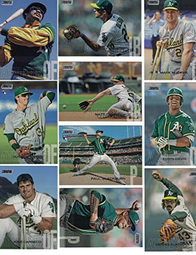Oakland Athletics/Complete 2018 Topps Stadium Club Baseball 10 Card A’s Team Set. Includes 25 Bonus A’s Cards!