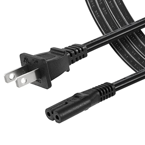 [UL Listed] 6FT Power Cord Compatible with TCL Roku TV, Hisense Insignia Smart LED TV Replacement Power Cable
