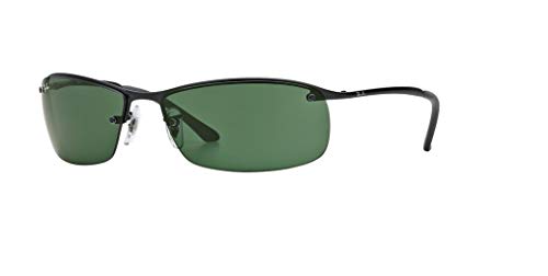 Ray-Ban RB3183 006/71 63M Matte Black/Green Sunglasses For Men+ BUNDLE with Designer iWear Complimentary Care Kit