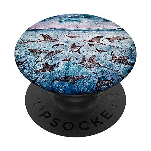 Cool Ocean Life with Manta Rays Gift for Sea Life Lovers PopSockets PopGrip: Swappable Grip for Phones & Tablets