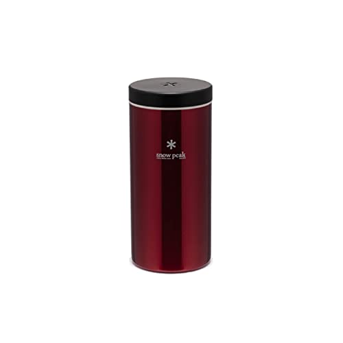 Snow Peak Kanpai Bottle – Sturdy Insulated Bottle for Coffee & Tea – Stainless Steel – 13.2 fl oz – Wine Red