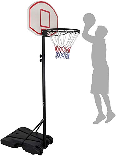 HomGarden Mini Portable Basketball Hoop Stand for Kids Juniors 8 ft Adjustable Height Backboard Starter Basketball System w/Wheels Indoor Outdoor