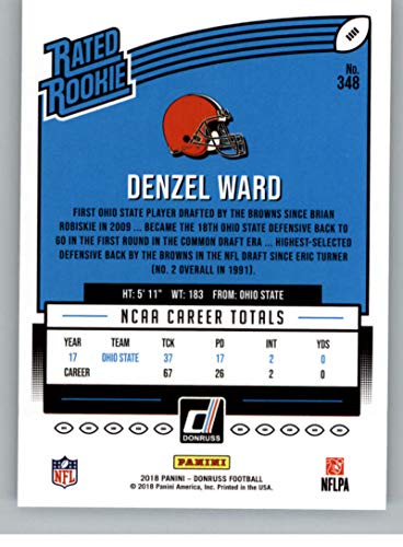 2018 Donruss Football #348 Denzel Ward RC Rookie Card Cleveland Browns Rated Rookie Official NFL Trading Card | The Storepaperoomates Retail Market - Fast Affordable Shopping