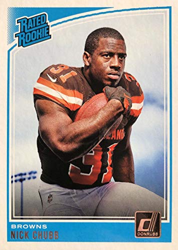 2018 Donruss Football #308 Nick Chubb RC Rookie Card Cleveland Browns Rated Rookie Official NFL Trading Card