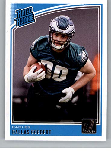 2018 Donruss Football #347 Dallas Goedert RC Rookie Card Philadelphia Eagles Rated Rookie Official NFL Trading Card