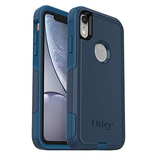 OtterBox iPhone XR Commuter Series Case – BESPOKE WAY (BLAZER BLUE/STORMY SEAS BLUE), slim & tough, pocket-friendly, with port protection