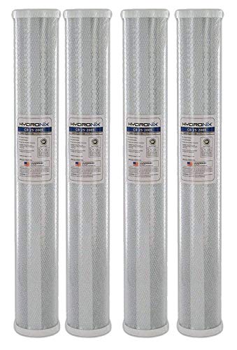 4-Pack of Hydronix 5 Micron Coconut Carbon Block Commercial Water Filter – 2.5″ X 20″ CB-25-2005