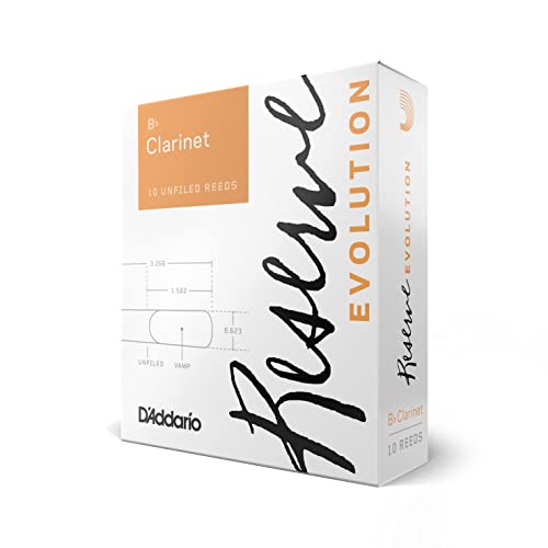 D’Addario Woodwinds Reserve Evolution Bb Clarinet Reeds, Strength 3.5, 10-Pack (DCE1035)