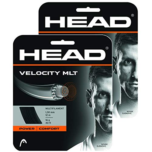 2 Packs of Head Velocity Tennis String – Black (17 Gauge)