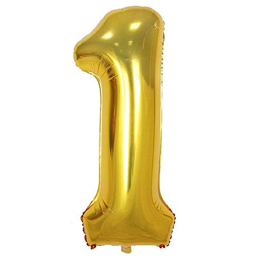 Tellpet Gold Number 1 Balloon, 40 Inch