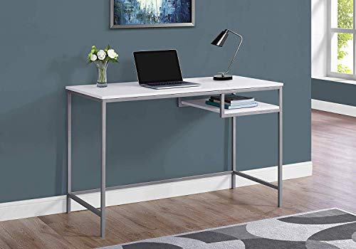Monarch Specialties Contemporary Laptop Table with Shelf Home & Office Computer Desk-Metal Legs, 48″ L, Cappuccino | The Storepaperoomates Retail Market - Fast Affordable Shopping