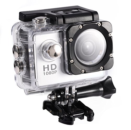 fosa 1080P Action Camera Ultra HD Underwater Camera, 30 Meters Waterproof 90 Degree Wide Angle Outdoor Sports Cam Kit with Waterproof Housing Case, Mini DV Camcorder Buildin Rechargeable Battery