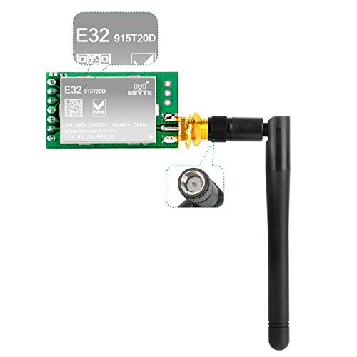 Gowoops SX1276 LoRa Radio Wireless 862-930MHz 915MHz UART Serial Module LoRaWAN Transmitter Receiver + 915Mhz 3dBi SMA Antenna, Compatible with Arduino STM32 51 Single Chip Microcomputer
