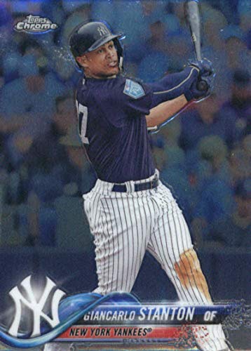 2018 Topps Chrome #186 Giancarlo Stanton New York Yankees Baseball Card – GOTBASEBALLCARDS