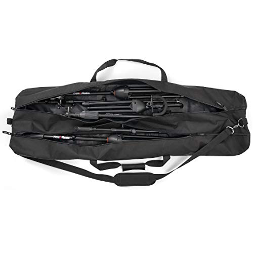 Microphone Stands Gig Bag by Hola! Music, Dual Compartment, 50 Inch Long with Shoulder Strap