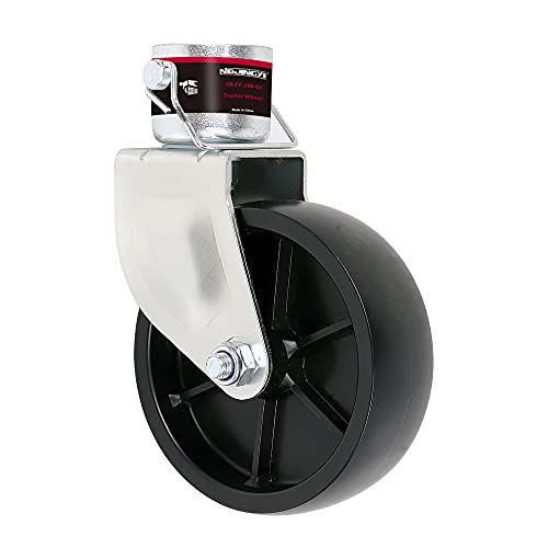 6″ Trailer Swirl Jack Caster Wheel 1200lbs Capacity With Pin Base for Boat Hitch Camper Removable
