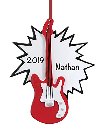 Personalized Electric Guitar Ornaments for Christmas Tree 2022 – Custom Mini Guitar Christmas Ornaments – Resin Guitar Christmas Decorations for Music Lovers – Unique Music Gifts for Guitar Players