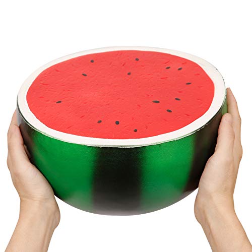 Anboor 9.4 Inches Squishies Watermelon Jumbo Kawaii Soft Slow Rising Scented Big Fruit Squishies Stress Relief Kid Toys Gift Collection Decoration Props