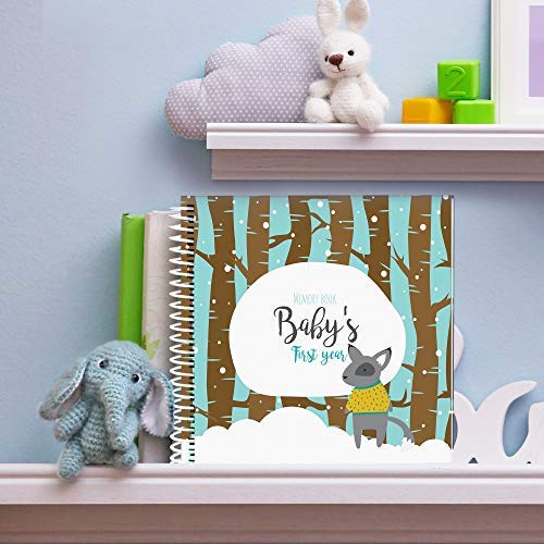 Baby First Year Memory Book – Keep Your Baby’s First Memories Safe and Close in This Unique Blue Hard Cover Photo Scrapbook – Perfect Way to Keepsake Your Family’s Special Moments – Quality Miles